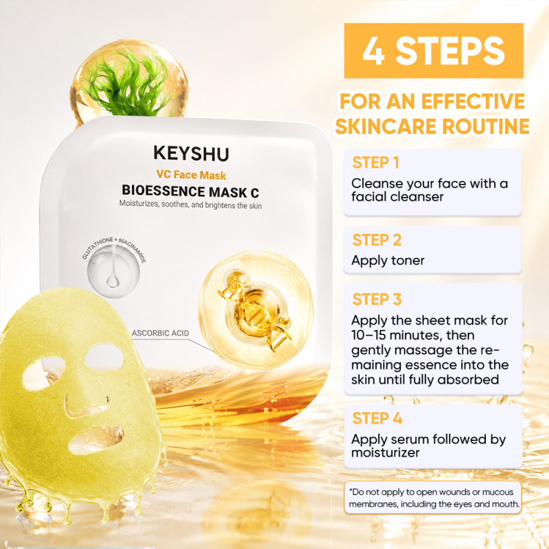 Alternative view of Bioessence Mask C - Vitamin C Sheet Mask | Hydrating, Soothing, Brightening | 10 Sheets x 30ML