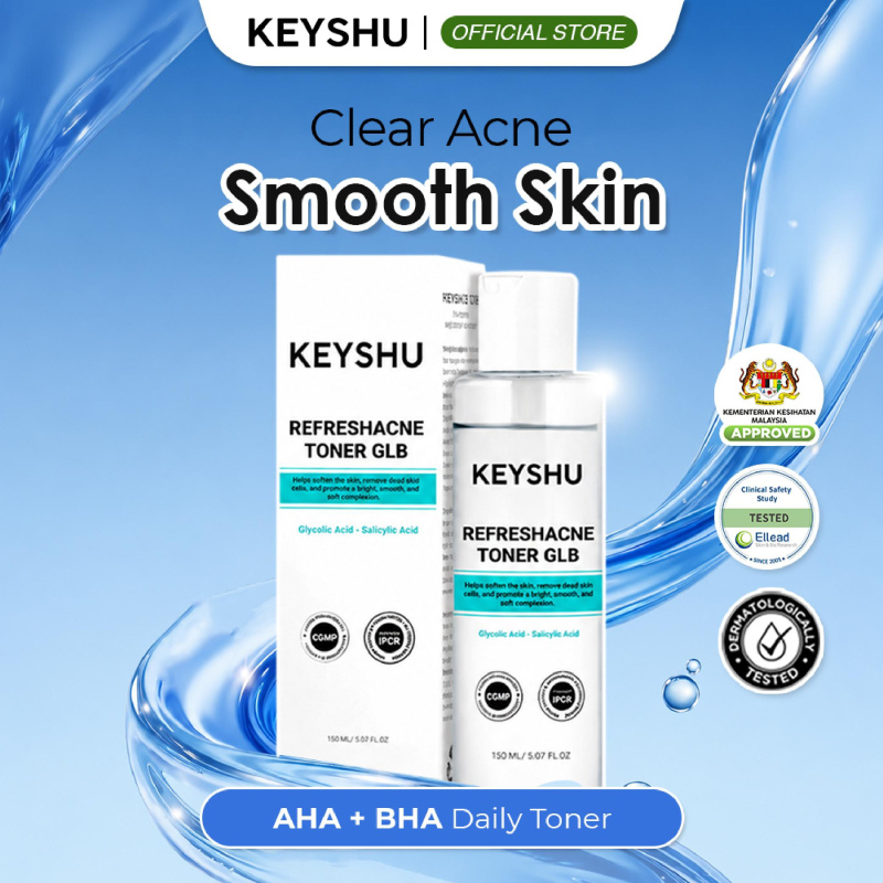 Refreshacne AHA BHA Toner | Exfoliates, Hydrates, Helps Prevent Acne and Brighten Skin