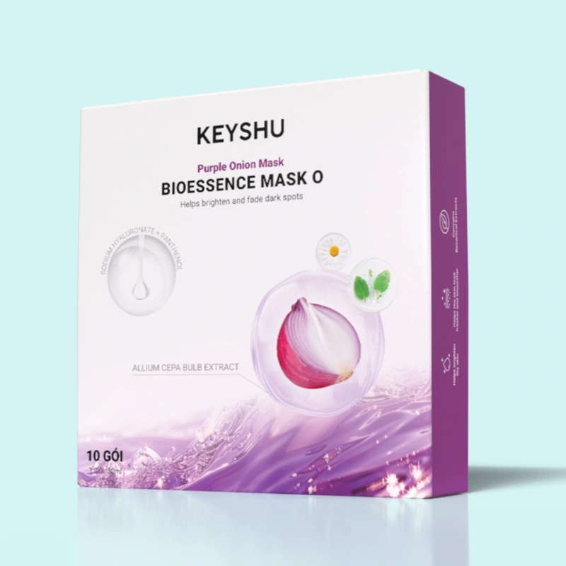 Biossence Mask O - Shallot Sheet Mask for Dark Spot Care and Brightening by Keyshu | 10 Sheets x 30ML